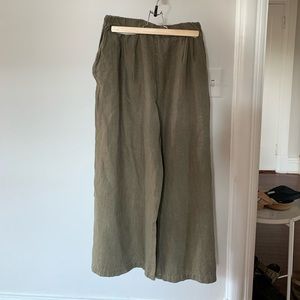 First Rite wide leg linen trousers